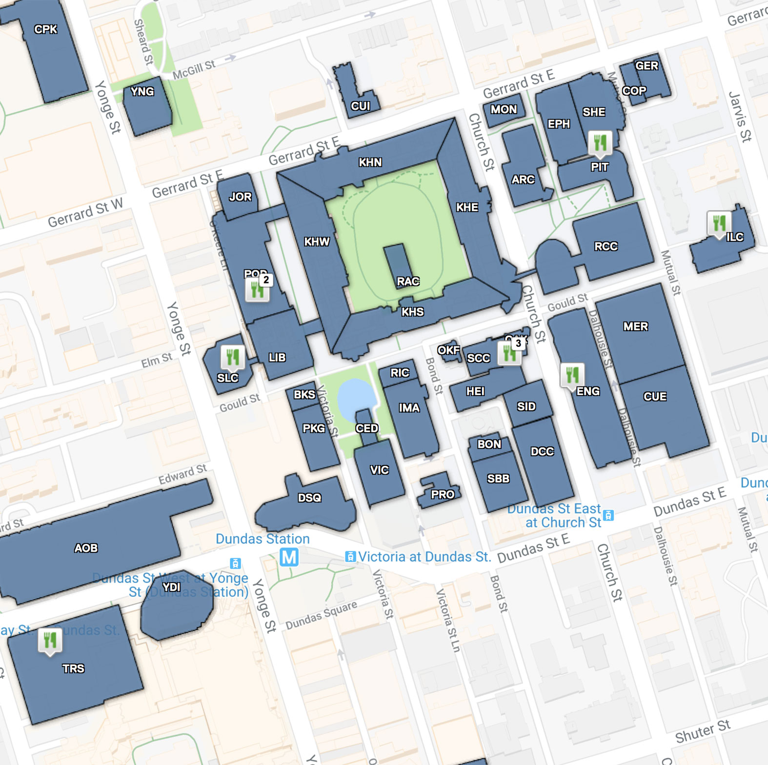 Ryerson University Campus Map Campus Maps
